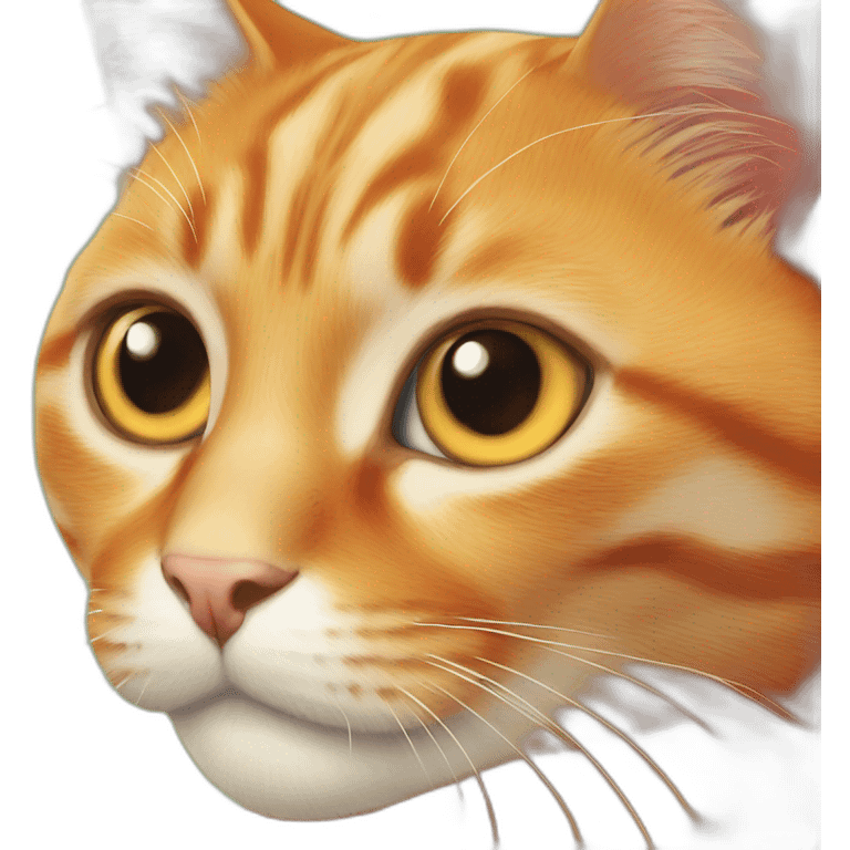 Orange cat with beautiful eyes emoji