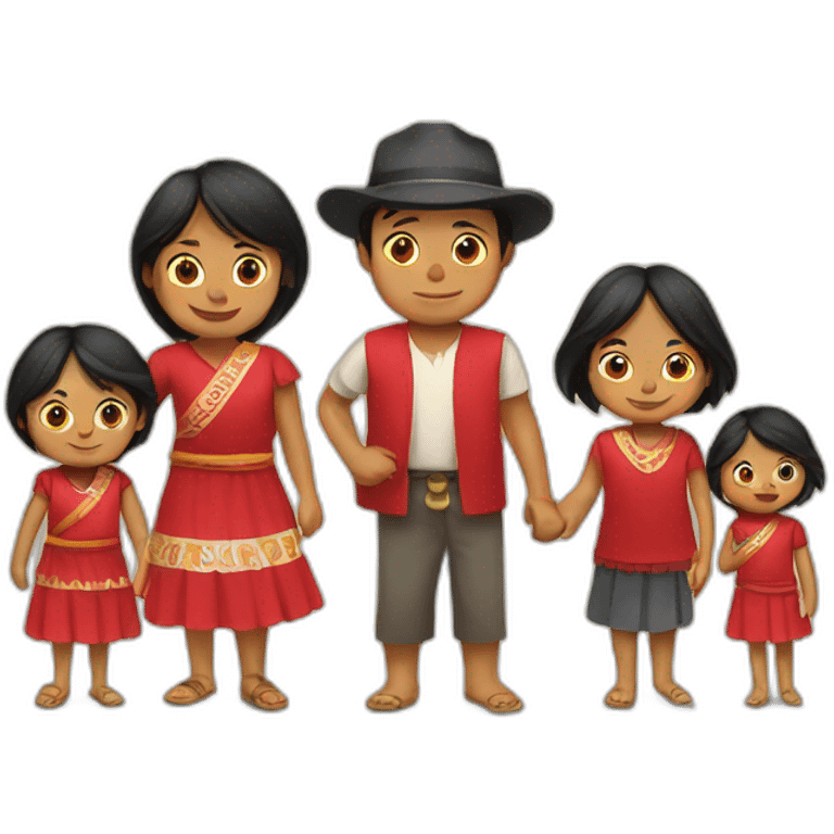 A family of peru emoji