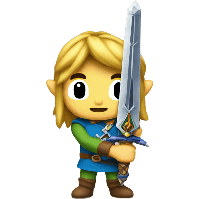 Link with the master sword emoji