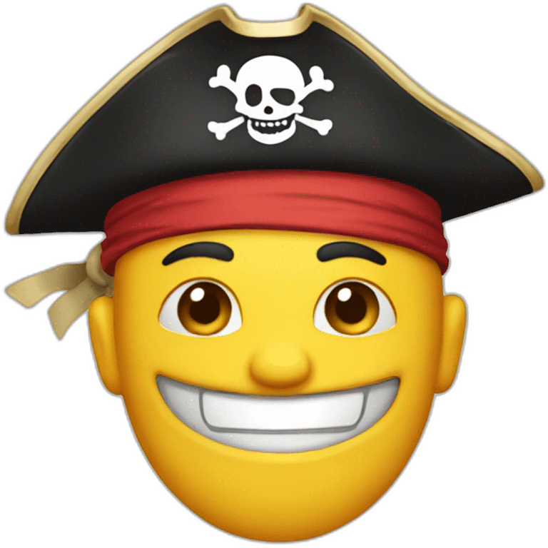 a happy pirate head emoji