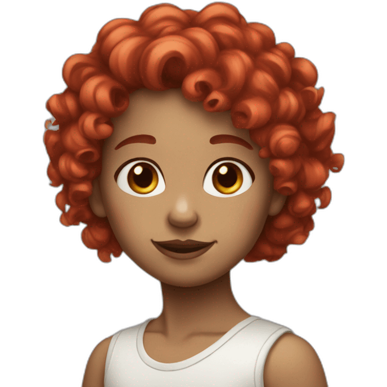 White Red curly haired gir emoji