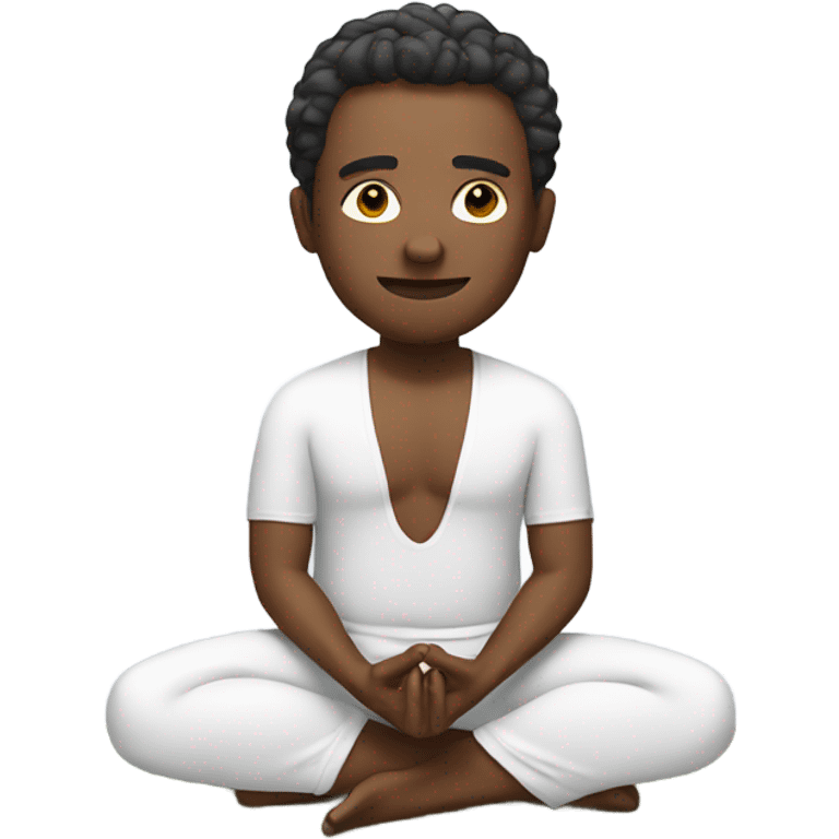 Man doing yoga emoji