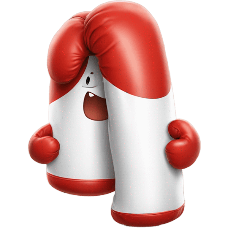 Hotdog with boxing gloves emoji