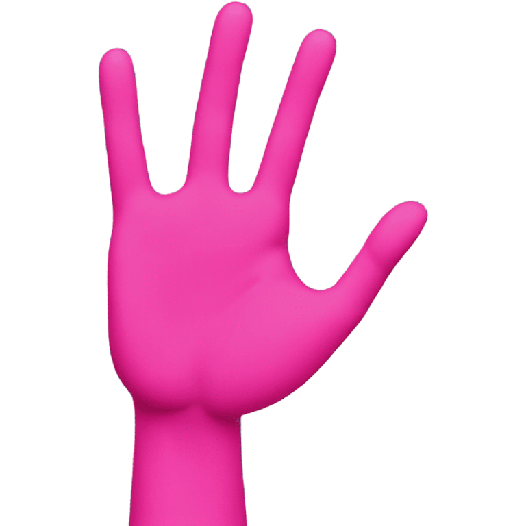 Hand waving in hot pink  emoji