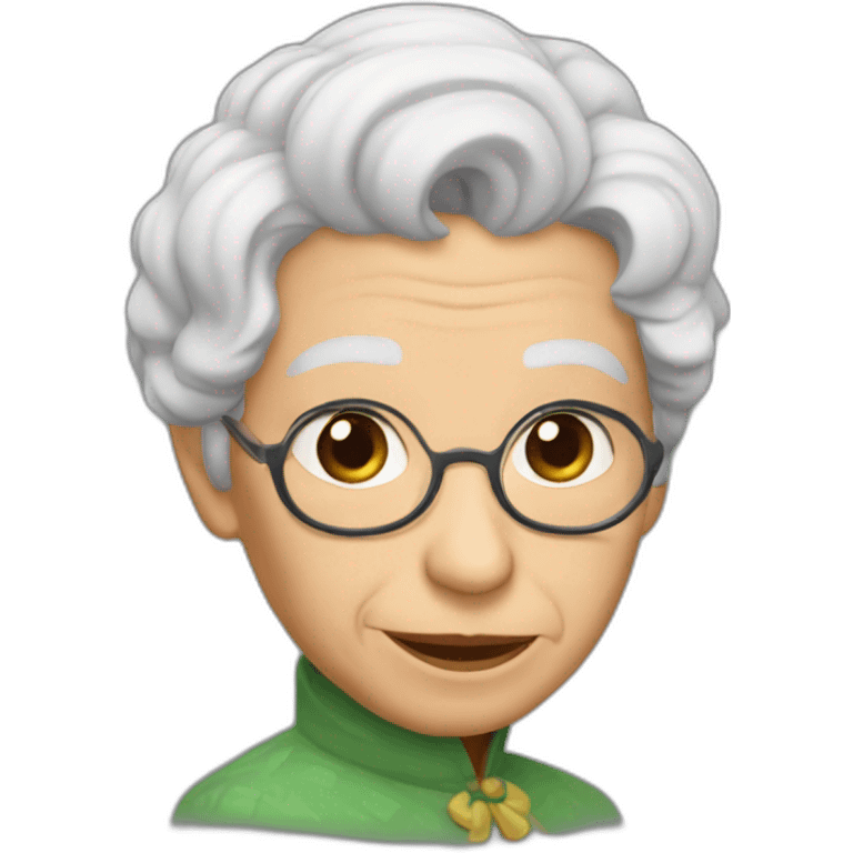 Una vieja erizandose emoji