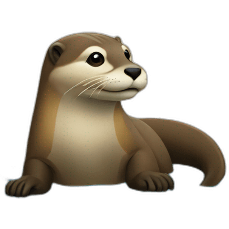 Loutre sur un mur emoji