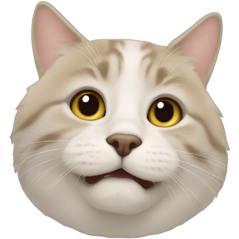 Un chat qui mange un chien emoji