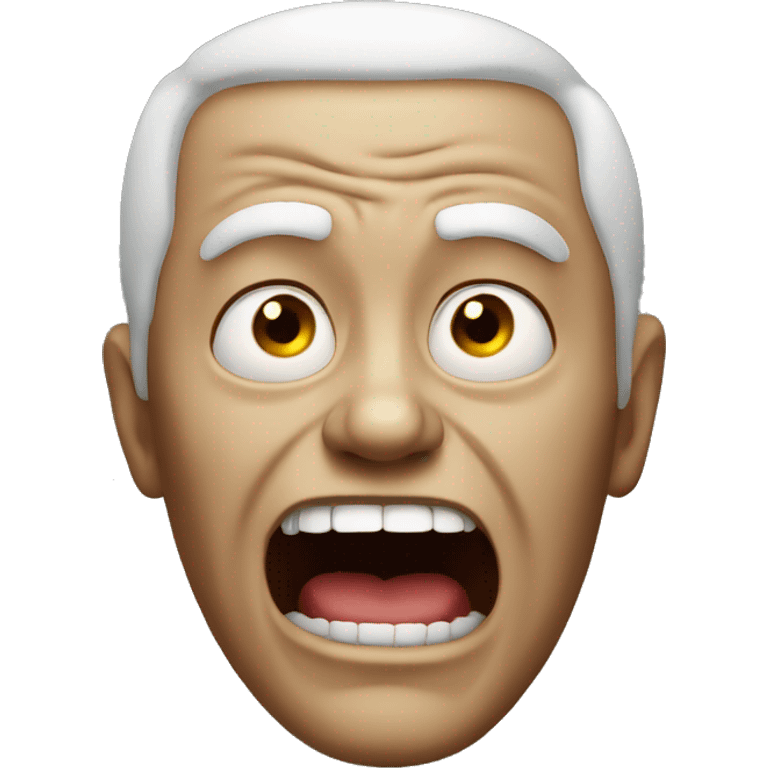 Scary man with mouth open emoji