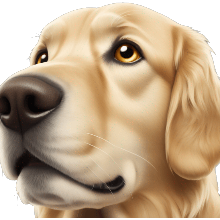 golden retriever who doesn't understand what's going on emoji