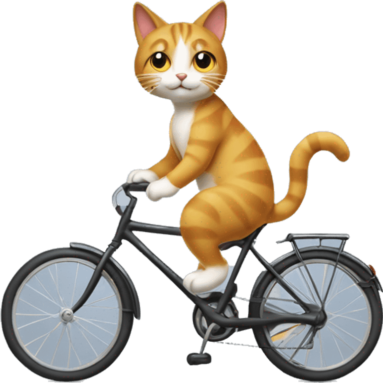 gato andando de bicicleta emoji