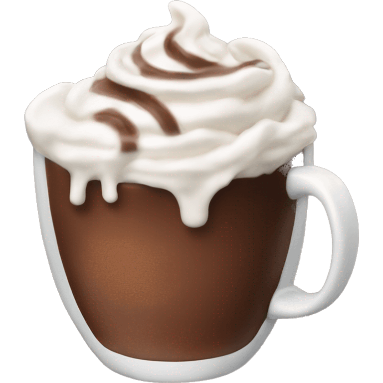 A hot chocolate with whipped cream  emoji