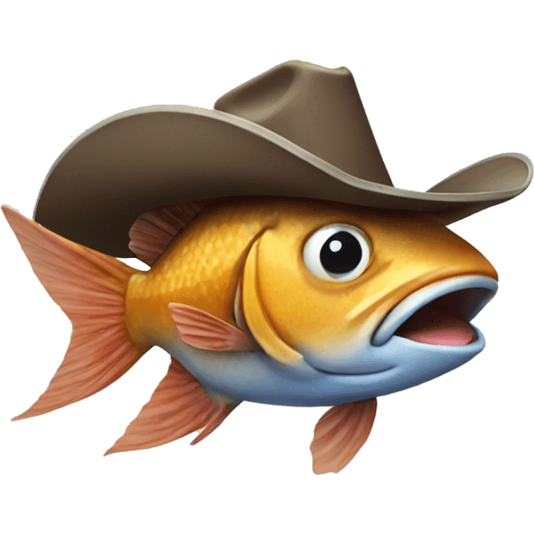 Fish with cowboy hat emoji