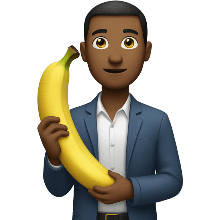 Man holding banana  emoji