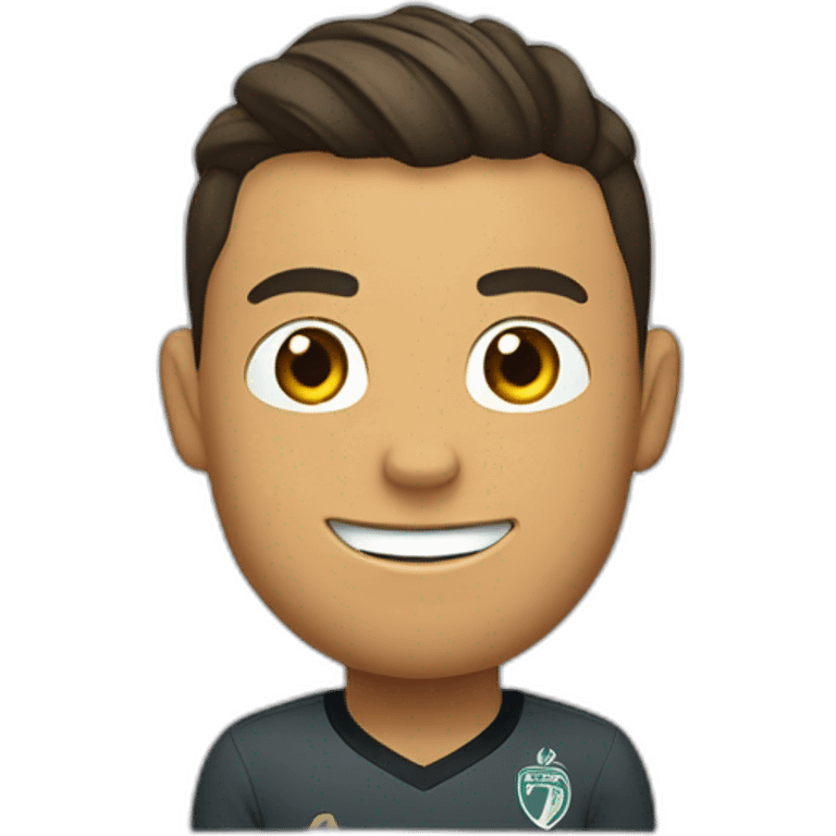 Ronaldo debout sur un chat emoji