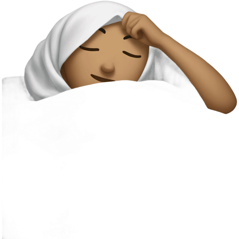 white-hijabi-woman-sleeping-inside-bed emoji