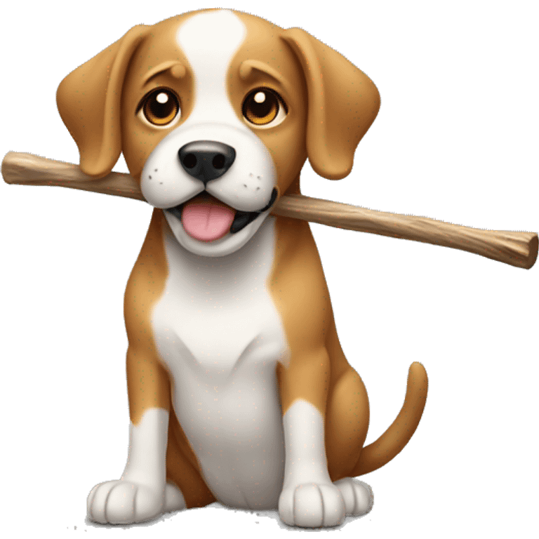 dog with stick emoji