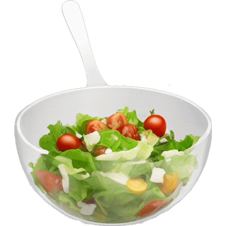 a bowl with salad emoji