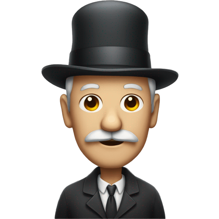 old man with a bowler hat and a small mustache  emoji