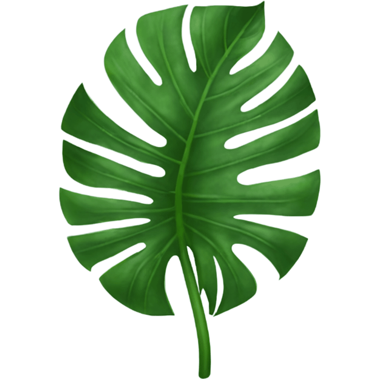 Monstera leaf emoji