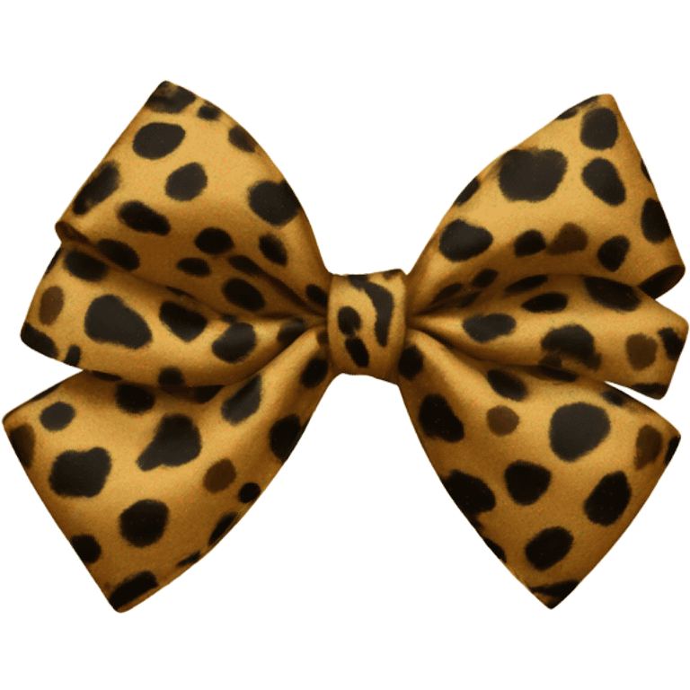 Leopard print bow emoji