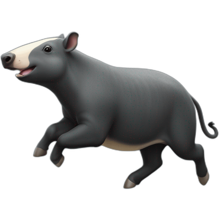 Malayan Tapir galloping emoji