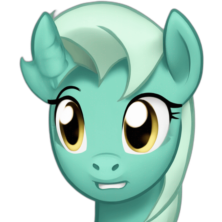 frown mlp pony Lyra Heartstrings looking disapprovingly emoji