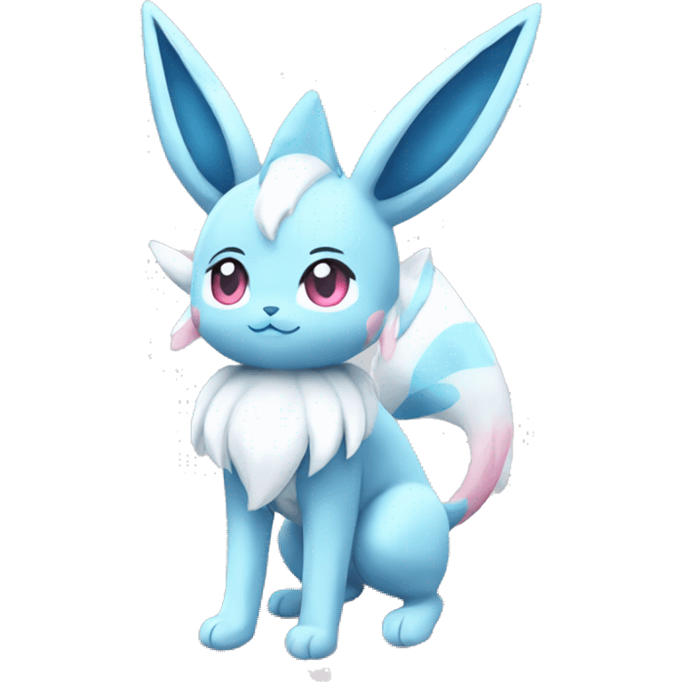 Kawaii Sylveon-Glaceon Full Body emoji