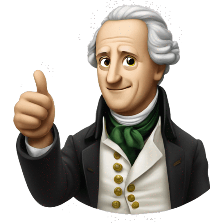 Goethe with thumbs up emoji