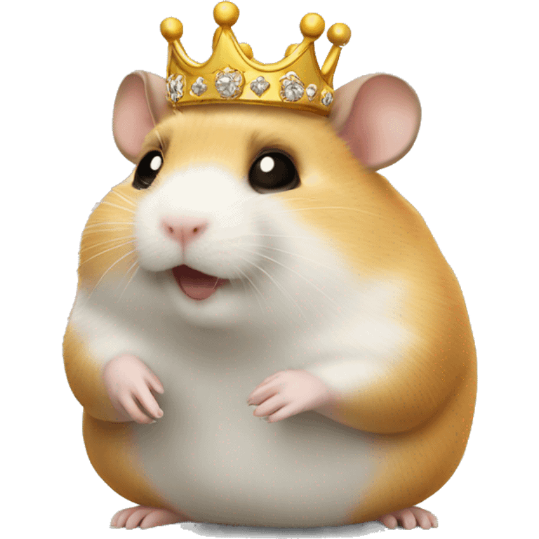 hamster in crown calls on the phone emoji