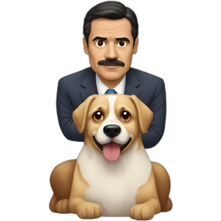 Pedro Sanchez como un perro emoji