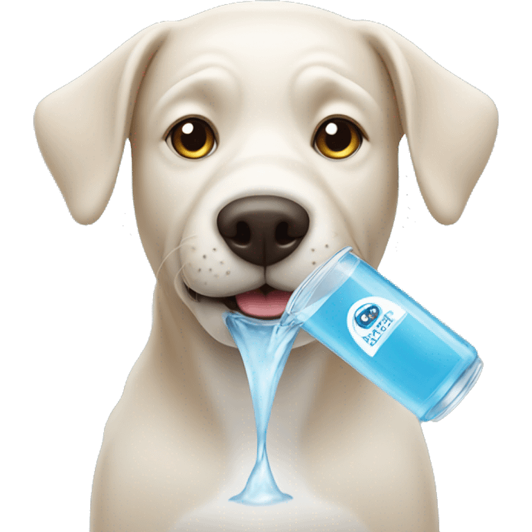 Dog drink water emoji