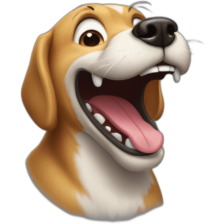 Dog laughing emoji