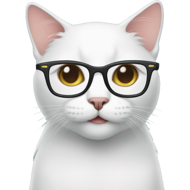 A cat with glasses emoji