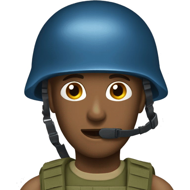 Army blue helmet emoji