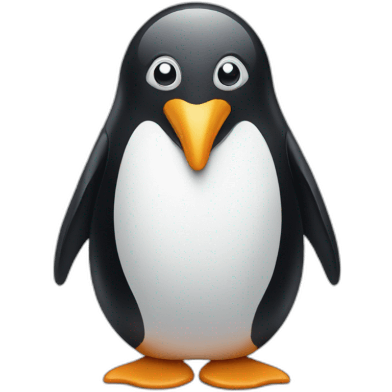 Penguin without a brain emoji