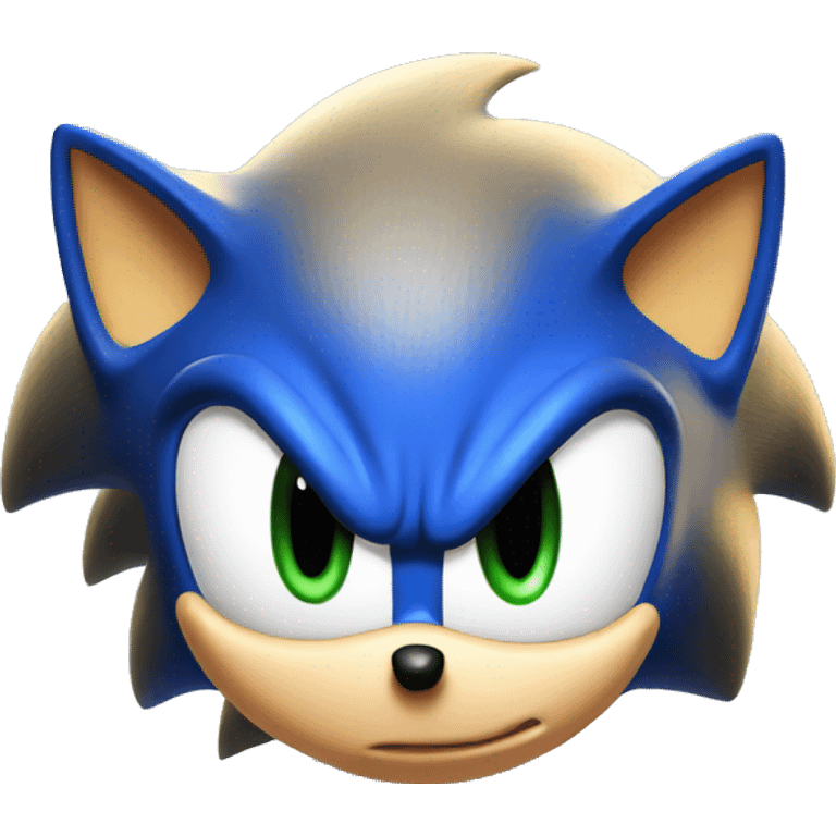 Sonic the hedgehog looking at me angry emoji