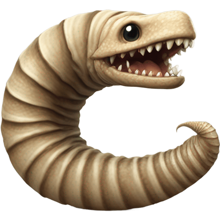 Giant realistic sandworm emoji