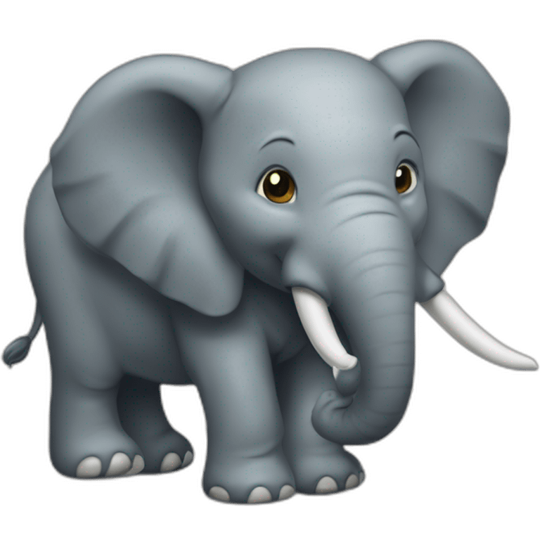 Éléphant sur rhinocéros emoji