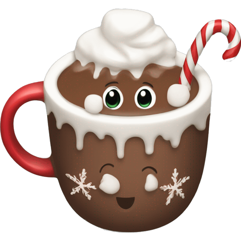 Cute Christmas hot chocolate  emoji