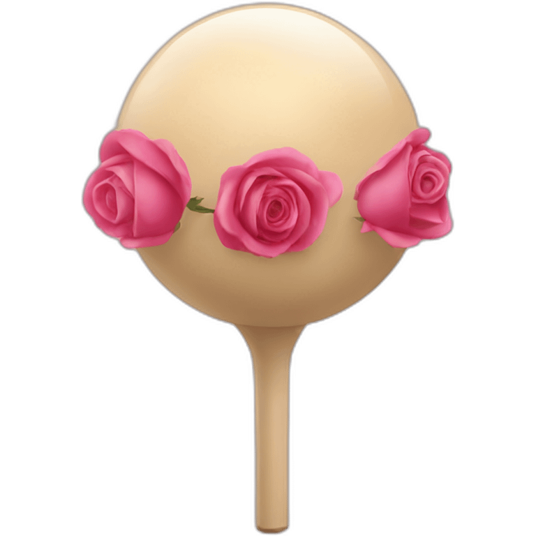 tube beige entre 2 boules roses emoji