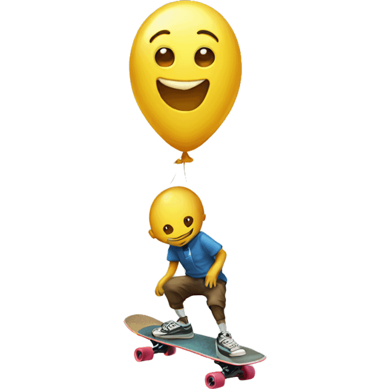 Balloon on skateboard  emoji