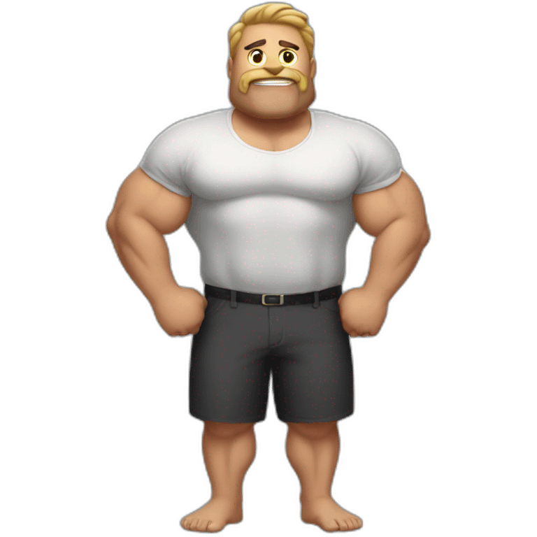 Big men with muscle emoji