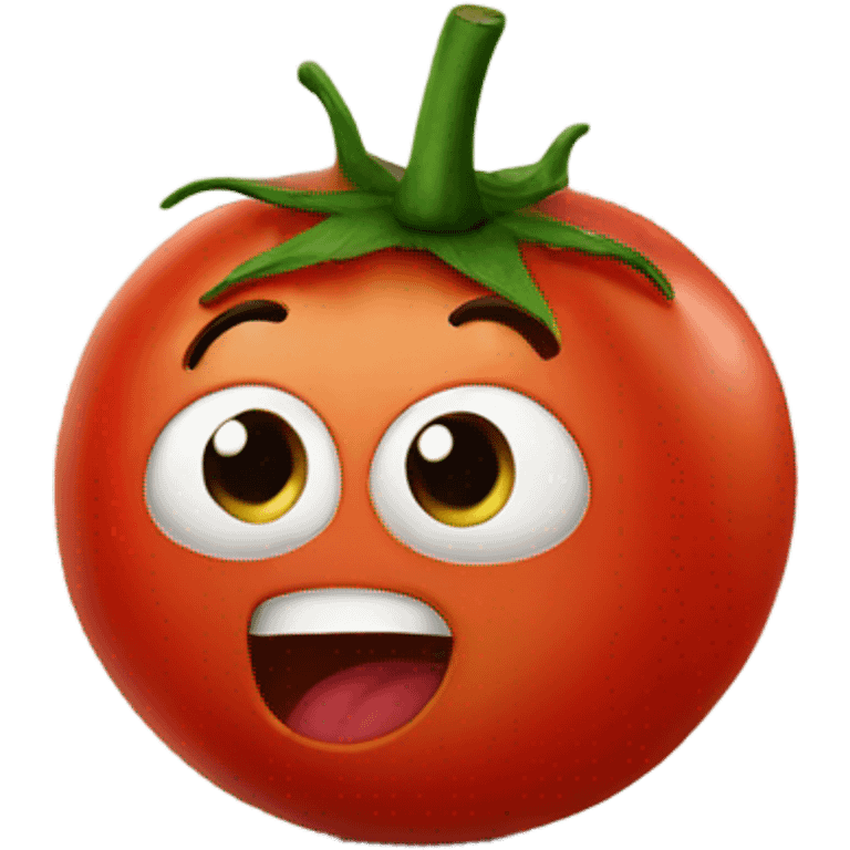 Silly tomato emoji