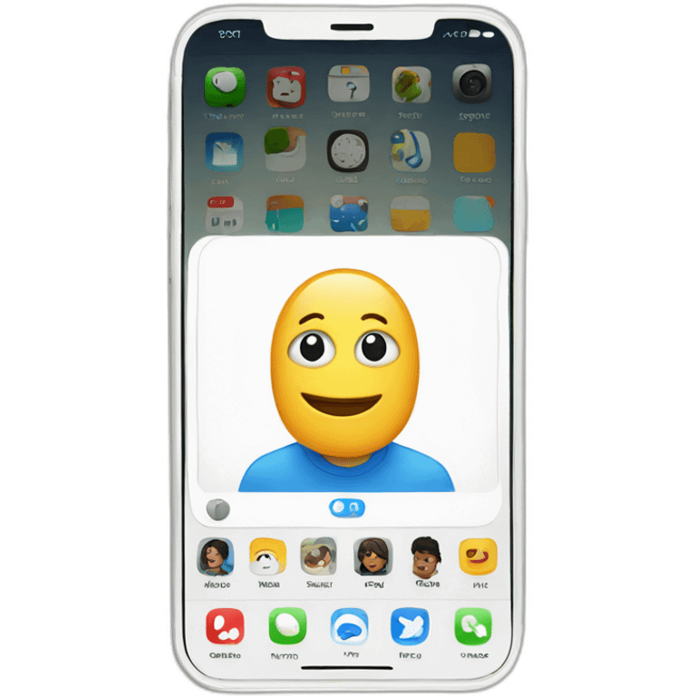 iphone with social medias emoji