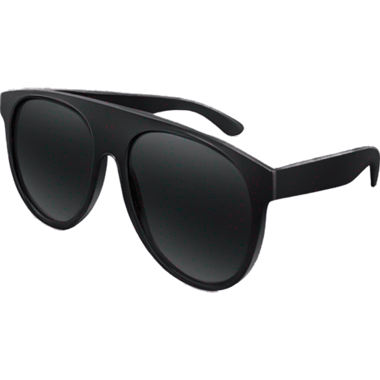 A pair of black sunglasses laying flat emoji