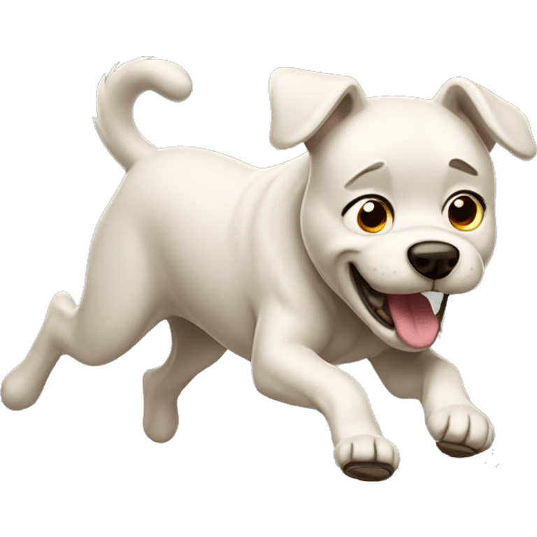 a dog running and sweating emoji