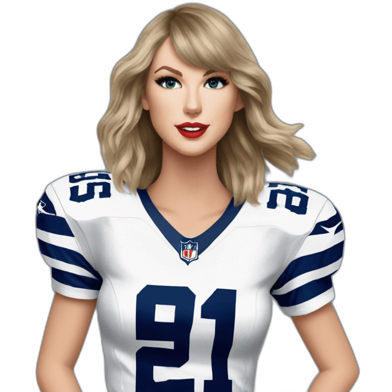 taylor-swift-in-nfl-cowboys-jersey emoji