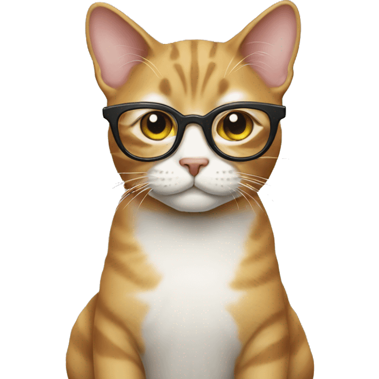 Cat wearing glasses  emoji