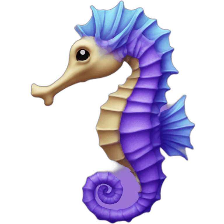 Seahorse purple emoji