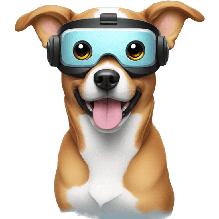 Dog wearing vr Headset emoji